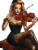 Vintage Violinist Pinup Vinyl Car Decal Sticker – Waterproof & UV-Resistant 8"