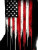 Stylized American Flag Vinyl Car Decal Sticker – Waterproof & UV-Resistant 8"