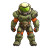 Doom Slayer Cartoon Vinyl Car Decal Sticker – Waterproof & UV-Resistant 8"
