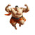 Superhero Sumo Wrestler Vinyl Car Decal Sticker – Waterproof & UV-Resistant 8"