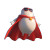 3D Cartoon Cape Vinyl Car Decal Sticker – Waterproof & UV-Resistant 8"