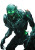 Cyan Skullface Warrior Vinyl Car Decal Sticker – Waterproof & UV-Resistant 8"
