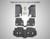 Jeep Wrangler JK 2007-2018 | Custom Fit Dark Gray Carpet Set | BedTred Pro | Premium TPO Composite Material