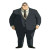 Tall Fat Suit Guy Vinyl Car Decal Sticker – Waterproof & UV-Resistant 8"