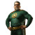 Green Superhero Gentleman Vinyl Car Decal Sticker – Waterproof & UV-Resistant 8"
