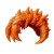 Orange Monster Claw Vinyl Car Decal Sticker – Waterproof & UV-Resistant 8"