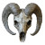 Evil Sheep Skull Vinyl Car Decal Sticker – Waterproof & UV-Resistant 8"