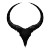 Curved Horns Logo Vinyl Car Decal Sticker – Waterproof & UV-Resistant 8"