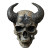 Dark Horned Skull Vinyl Car Decal Sticker – Waterproof & UV-Resistant 8"