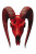 Red Goat Skull Vinyl Car Decal Sticker – Waterproof & UV-Resistant 8"