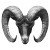 Goat Horns Front Vinyl Car Decal Sticker – Waterproof & UV-Resistant 8"