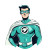 Teal Green Superhero Vinyl Car Decal Sticker – Waterproof & UV-Resistant 8"