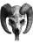Horned Skull Portrait Vinyl Car Decal Sticker – Waterproof & UV-Resistant 8"