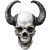 Horned Skull V4 Vinyl Car Decal Sticker – Waterproof & UV-Resistant 8"