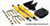 Superior Nitrogen Gas Shock Absorber Kit | Bolt-On 13.5in Extended, 8.625in Compressed | For 3in Axle Tube | 5200-8000lb Capacity | Yellow | Easy Install