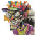 Funky Graffiti Character Vinyl Car Decal Sticker – Waterproof & UV-Resistant 8"