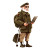 Military Veteran With Laptop Vinyl Car Decal Sticker – Waterproof & UV-Resistant 8"