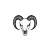 Sheep Skull Logo Vinyl Car Decal Sticker – Waterproof & UV-Resistant 8"