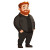Red-Bearded Cartoon Guy Vinyl Car Decal Sticker – Waterproof & UV-Resistant 8"