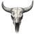 Longhorn Bull Skull Vinyl Car Decal Sticker – Waterproof & UV-Resistant 8"