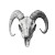 Goat Skull Realism Vinyl Car Decal Sticker – Waterproof & UV-Resistant 8"