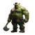 Hulk-Shrek Fusion Vinyl Car Decal Sticker – Waterproof & UV-Resistant 8"