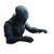 Alien At Controls Vinyl Car Decal Sticker – Waterproof & UV-Resistant 8"