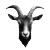 Hyperrealistic Goat Head Vinyl Car Decal Sticker – Waterproof & UV-Resistant 8"
