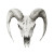 Rams Skull Illustration Vinyl Car Decal Sticker – Waterproof & UV-Resistant 8"