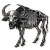 Skeletal Buffalo Sticker Vinyl Car Decal Sticker – Waterproof & UV-Resistant 8"