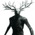 Antlered Horror Vinyl Car Decal Sticker – Waterproof & UV-Resistant 8"