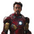 Iron Man V39 Vinyl Car Decal Sticker – Waterproof & UV-Resistant 8"