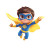 Minimalist Superhero Boy Vinyl Car Decal Sticker – Waterproof & UV-Resistant 8"