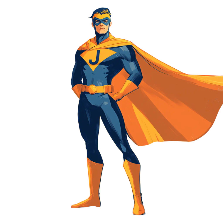 Retro Superhero Jeema Vinyl Car Decal Sticker – Waterproof & UV-Resistant 8" Retro Superhero Jeema Vinyl Car Decal Sticker – Waterproof & UV-Resistant 8"