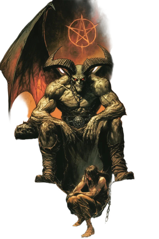 Horned Demon Throne Vinyl Car Decal Sticker – Waterproof & UV-Resistant 8"