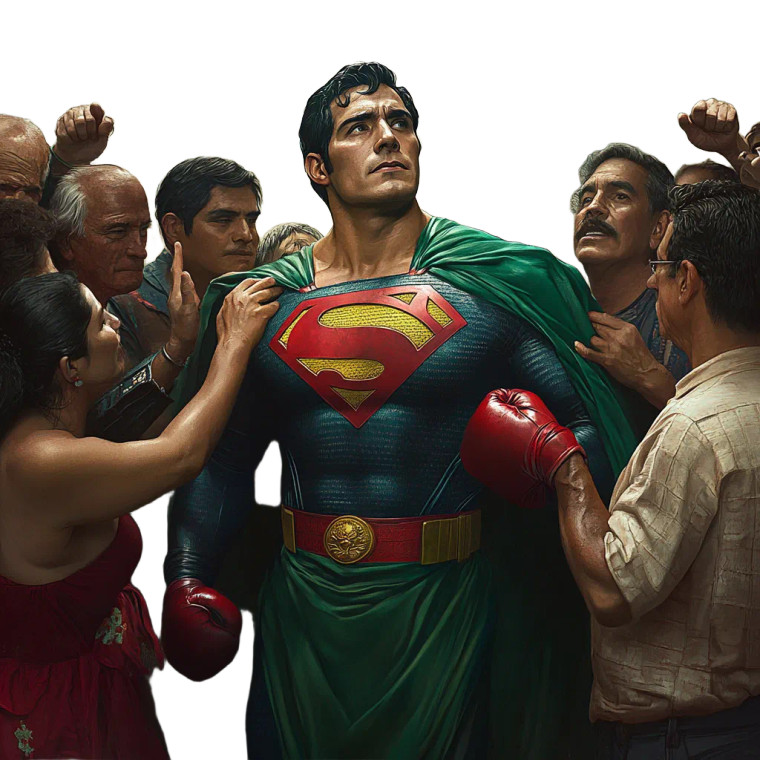 Mexican Boxer Superman Vinyl Car Decal Sticker – Waterproof & UV-Resistant 8"