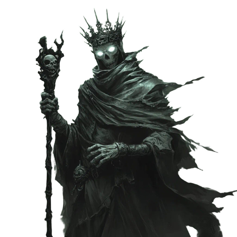 Lich With Staff V2 Vinyl Car Decal Sticker – Waterproof & UV-Resistant 8"