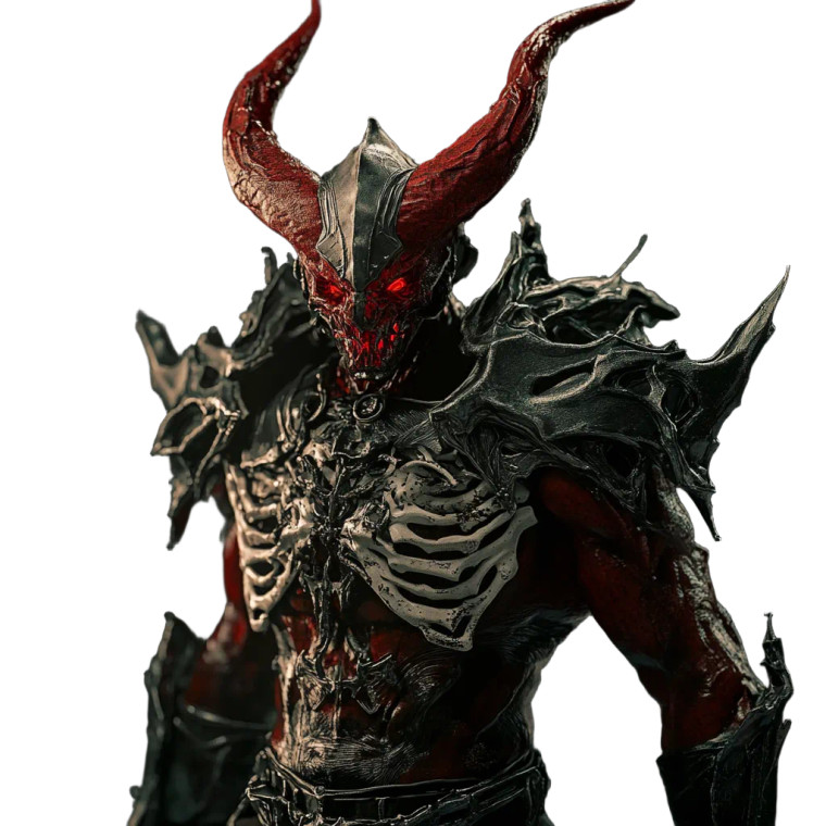 Bone-Armored Devil Vinyl Car Decal Sticker – Waterproof & UV-Resistant 8"