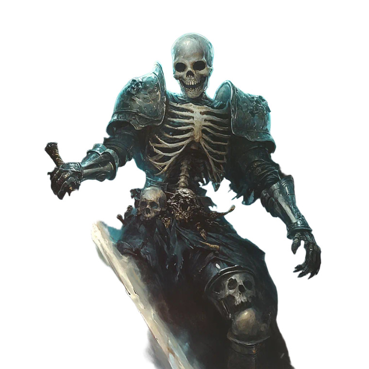 Skeleton Warrior Vortex Vinyl Car Decal Sticker – Waterproof & UV-Resistant 8"