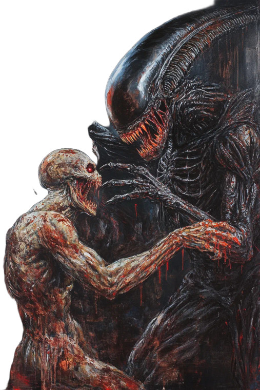 Zombie Vs Alien Vinyl Car Decal Sticker – Waterproof & UV-Resistant 8"