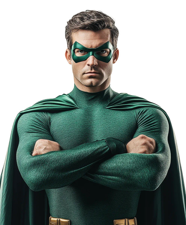 Green Suit Superhero V4 Vinyl Car Decal Sticker – Waterproof & UV-Resistant 8"