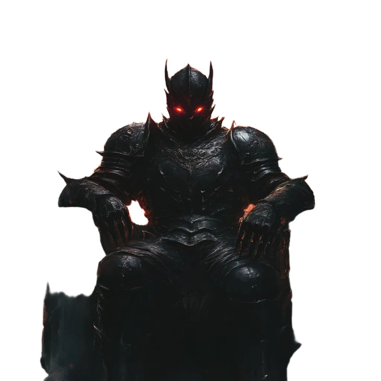 Dark Armored Figure Vinyl Car Decal Sticker – Waterproof & UV-Resistant 8"