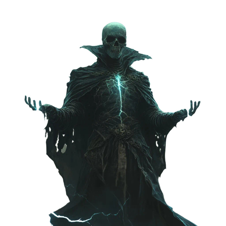 Necromancer Lightning Vinyl Car Decal Sticker – Waterproof & UV-Resistant 8"