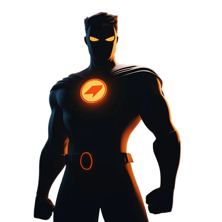 Minimalist Superhero Silhouette Vinyl Car Decal Sticker – Waterproof & UV-Resistant 8"