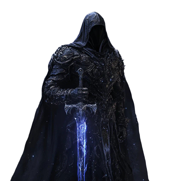 Cosmic Necromancer Knight Vinyl Car Decal Sticker – Waterproof & UV-Resistant 8"