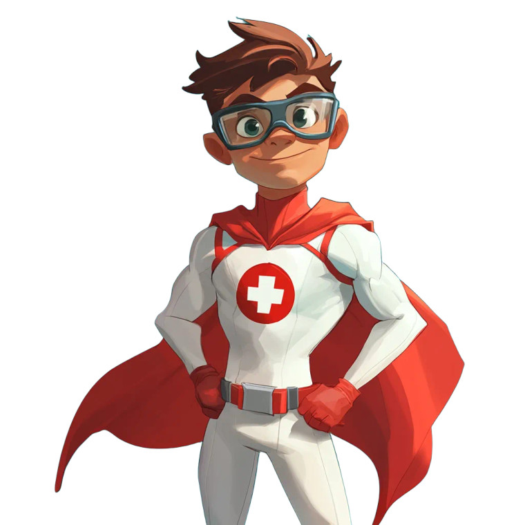Medical Superhero Vinyl Car Decal Sticker – Waterproof & UV-Resistant 8"
