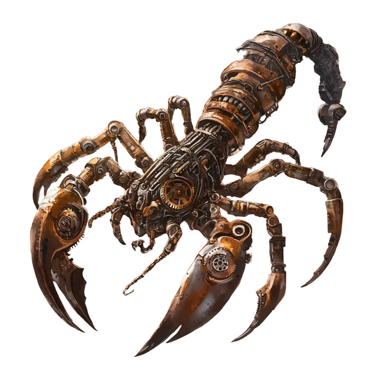 Clockwork Scorpion Vinyl Car Decal Sticker – Waterproof & UV-Resistant 8"