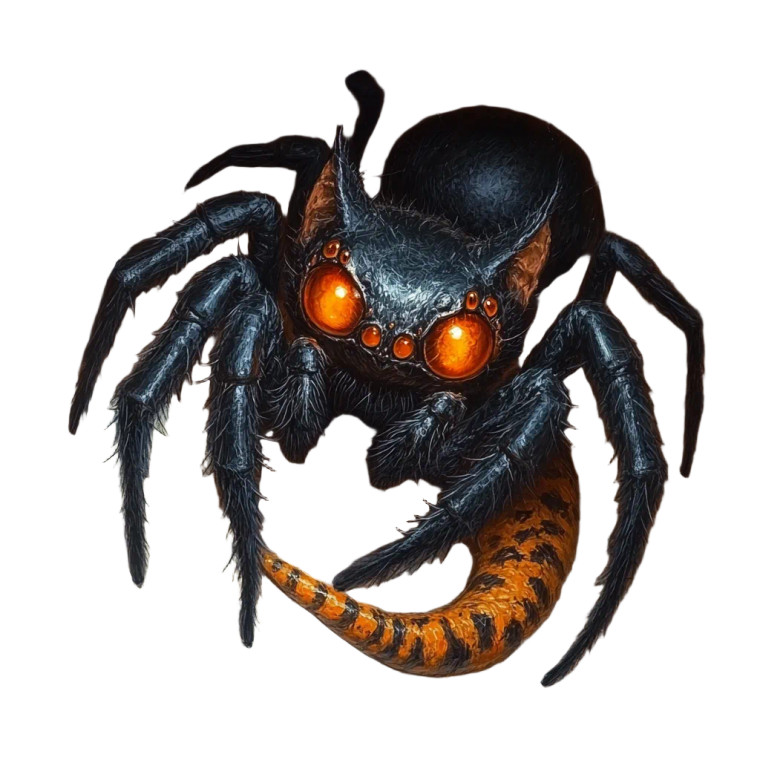 D&D Spider Familiar Vinyl Car Decal Sticker – Waterproof & UV-Resistant 8"