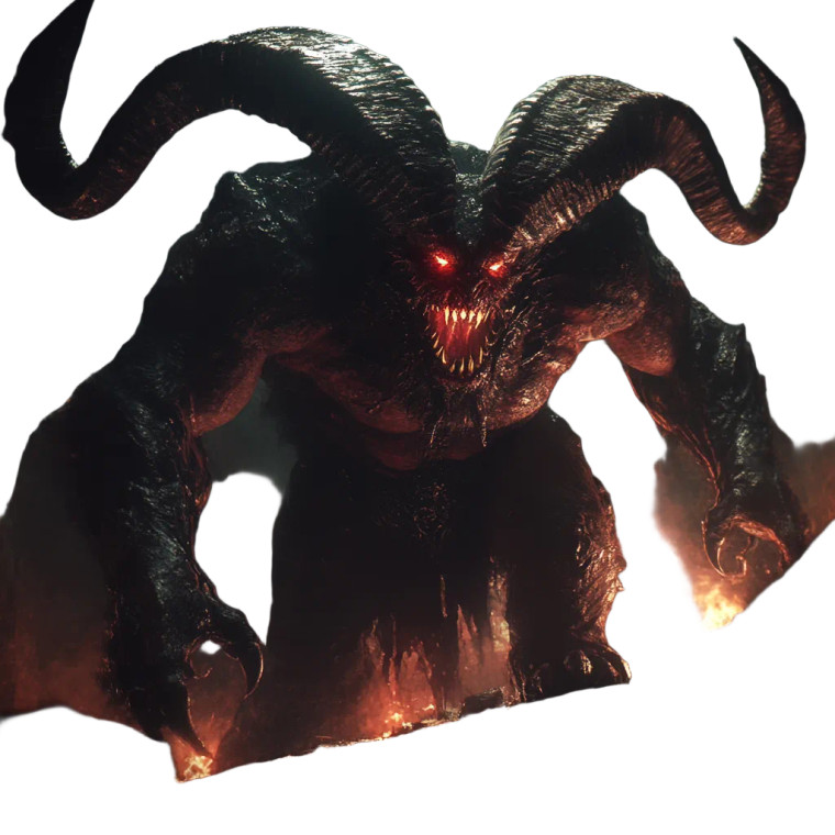 Gigantic Underworld Demon Vinyl Car Decal Sticker – Waterproof & UV-Resistant 8"