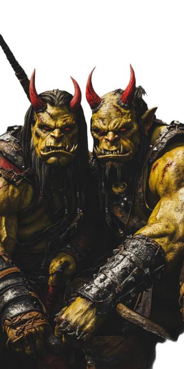 Dark Fantasy Orcs Vinyl Car Decal Sticker – Waterproof & UV-Resistant 8"